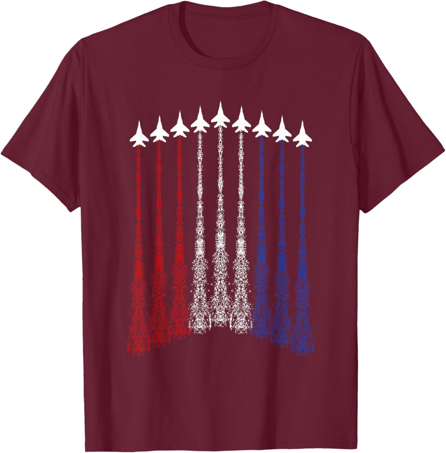 Jets 4th of July USA Patriotic Boys Graphic T-Shirt - T-Shirt | Maroon