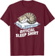 Official Sleep Shirt Cat Pajamas Nightgown T-Shirt - T-Shirt | Maroon