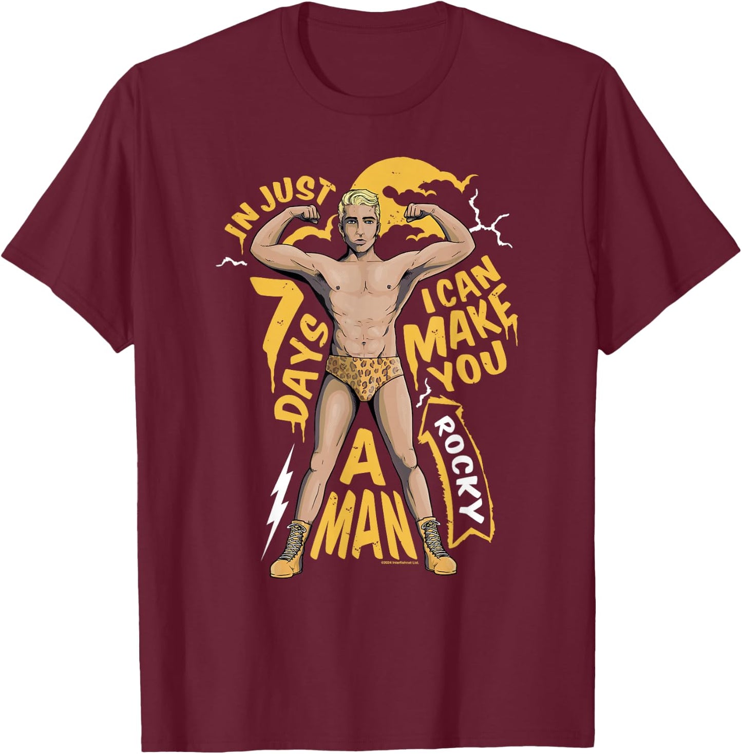 Rocky Horror Show Rocky I can Make You A Man T-Shirt - T-Shirt | Maroon