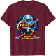 Disco Ball Guitar Turkey T-Shirt - T-Shirt | Maroon