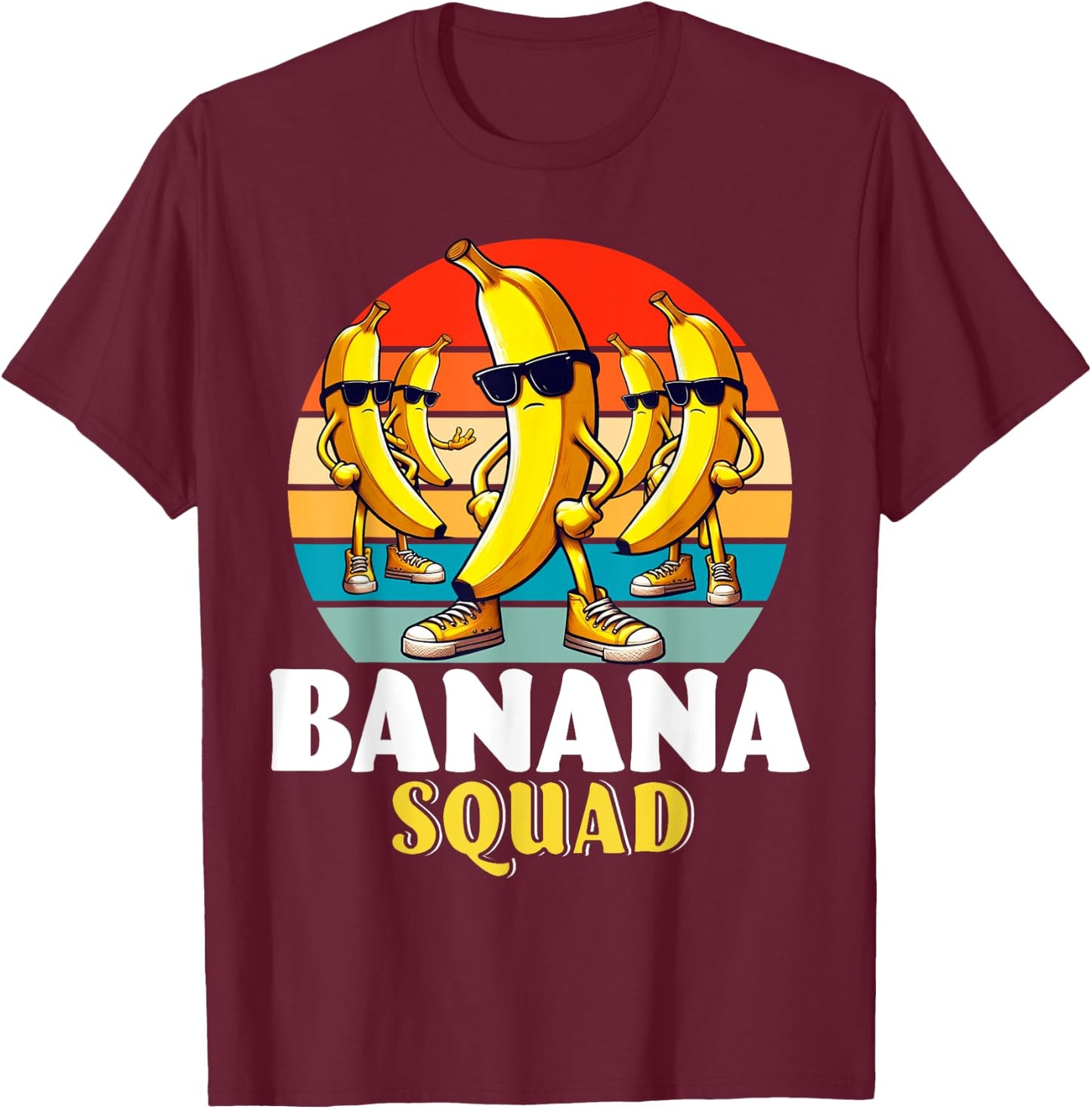 Bananas Shirt Men Women Cute Banana Gifts Funny Banana Squad T-Shirt - T-Shirt | Maroon