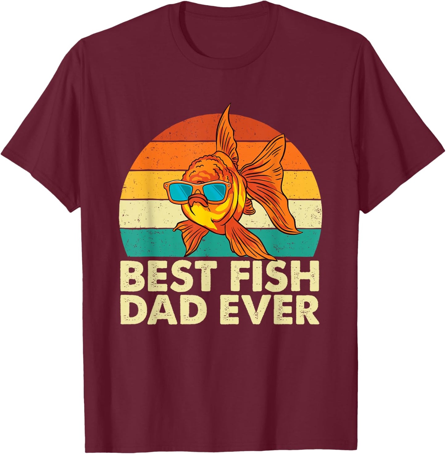 Best Fish Dad Ever - Fishkeeper Fishkeeping Fish Tank T-Shirt - T-Shirt | Maroon