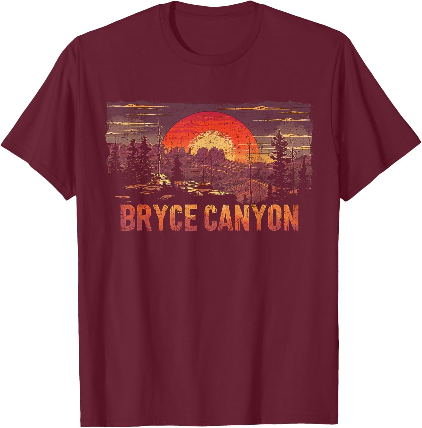 Bryce Canyon - US National Park Vintage Men Women Kids Utah T-Shirt - T-Shirt | Maroon