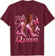 Fight Like A Queen Breast Cancer Awareness Black Woman Queen T-Shirt - T-Shirt | Maroon