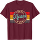 Best Nonni Ever Vintage Retro Mother's Day Gift T-Shirt - T-Shirt | Maroon