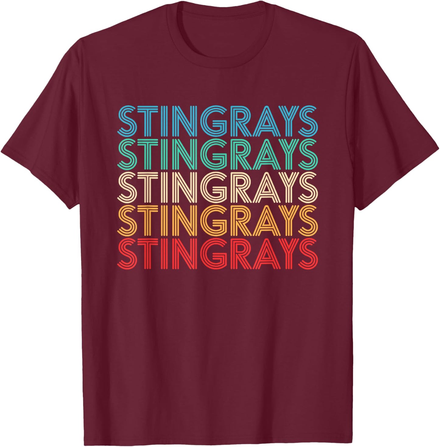 Retro Vintage Stingray T-Shirt - T-Shirt | Maroon