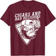 Funny Monkey Cigars And Bad Decisions T-Shirt - T-Shirt | Maroon
