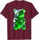 Green Gummy Bear T-Shirt - T-Shirt | Maroon