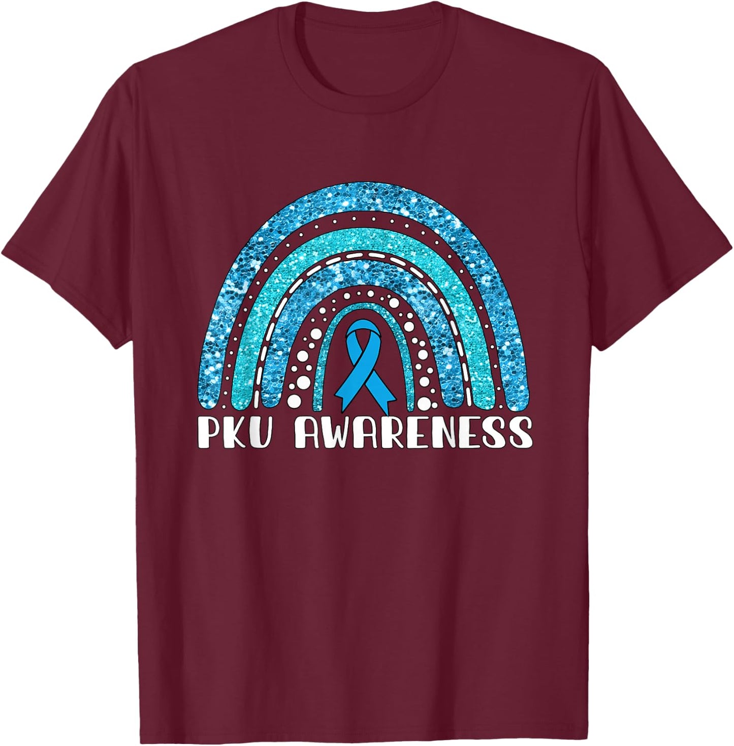 Rainbow Warrior PKU Awareness T-Shirt - T-Shirt | Maroon