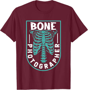 Bone Photographer - Funny Radiology Technician XRay T-Shirt - T-Shirt | Maroon