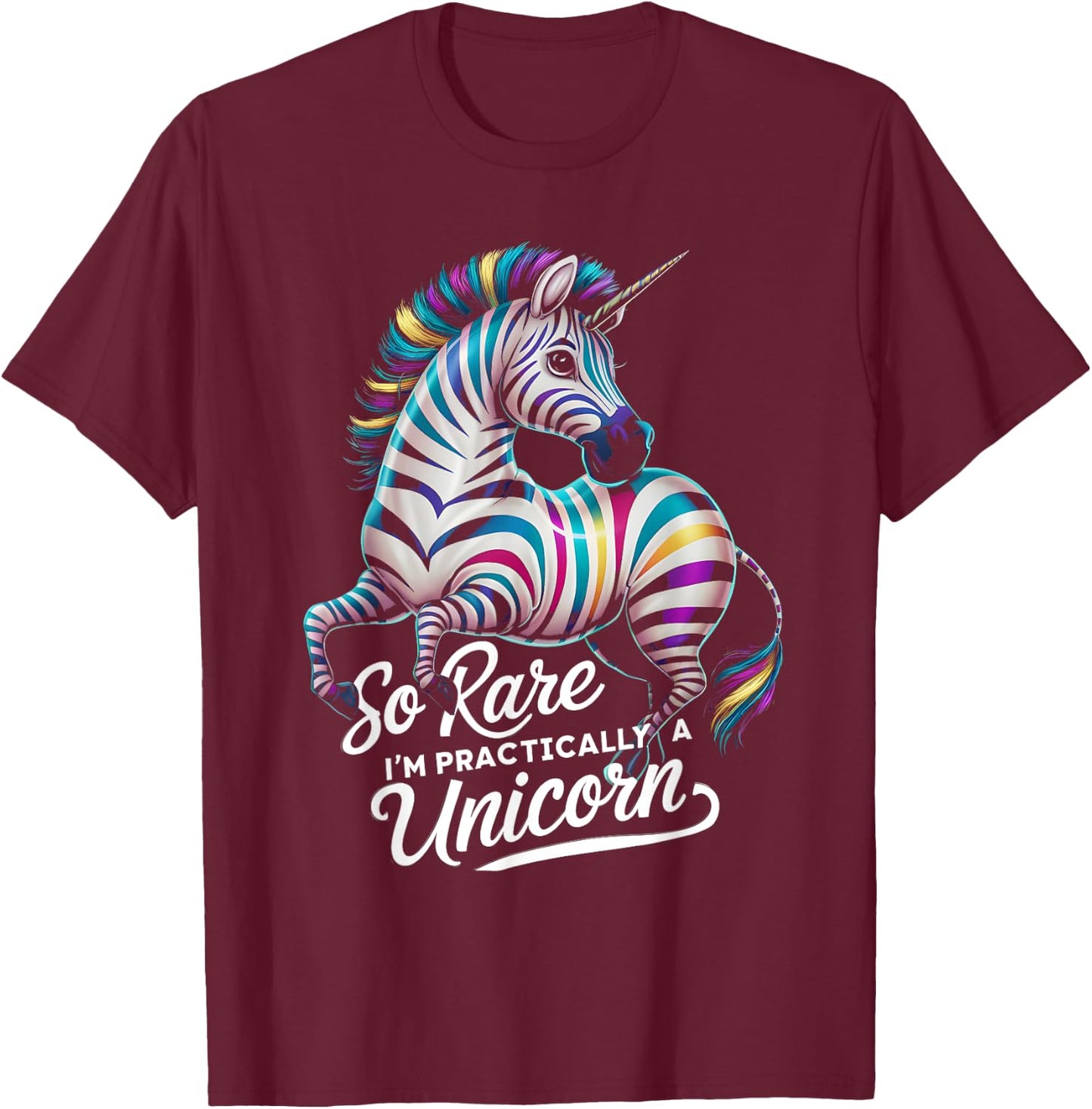 Cute Rare Disease Awareness A Unicorn Rare Disease Warrior T-Shirt - T-Shirt | Maroon