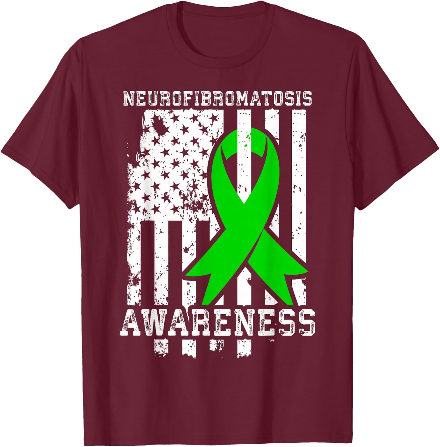 NF1 Awareness Neurofibromatosis T Shirt T-Shirt - T-Shirt | Maroon