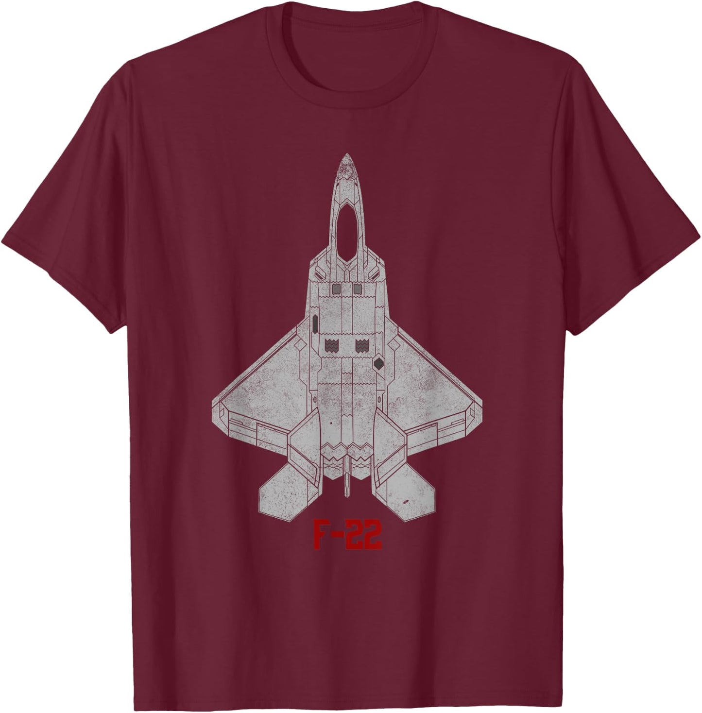 Military Aircraft F-22 Raptor Pilot Gifts T Shirt USAF T-Shirt - T-Shirt | Maroon