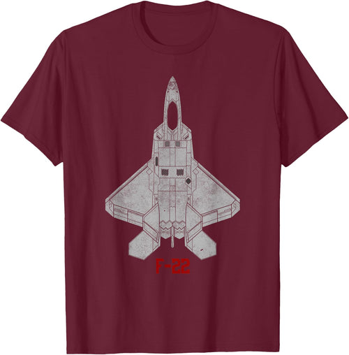 Military Aircraft F-22 Raptor Pilot Gifts T Shirt USAF