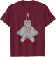 Military Aircraft F-22 Raptor Pilot Gifts T Shirt USAF T-Shirt - T-Shirt | Maroon