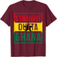 Straight Outta Ghana Ghanese Flag Roots Pride Vintage T-Shirt - T-Shirt | Maroon