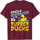 Quacktastic Duck Party Outfit Easily Distracted By Rubber Ducks -Adults Black Small Classic Fit Short Sleeve Cotton Blend T-Shirt - T-Shirt | Maroon