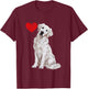 Love White English Cream Golden Retriever Mom Dog Puppy T-Shirt - T-Shirt | Maroon
