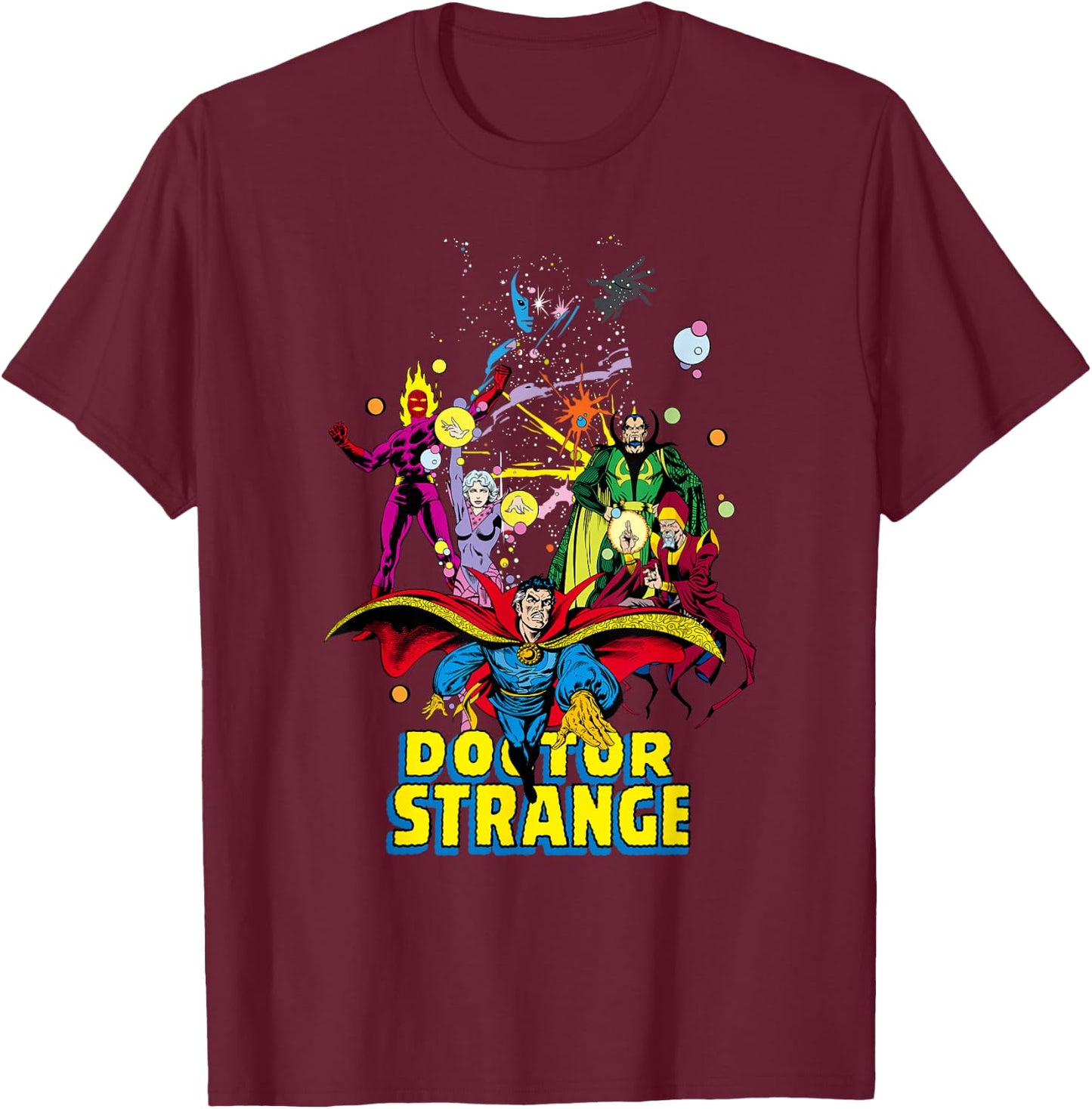 Marvel Comics Retro Doctor Strange Vintage Sorcerer T-Shirt - T-Shirt | Maroon