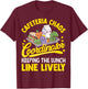 School Cafeteria Staff Chaos Coordinator Lunch Lady Funny T-Shirt - T-Shirt | Maroon