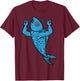 Fishy Flexing Fishy Flexing Cartoon Fish With Muscles T-Shirt - T-Shirt | Maroon