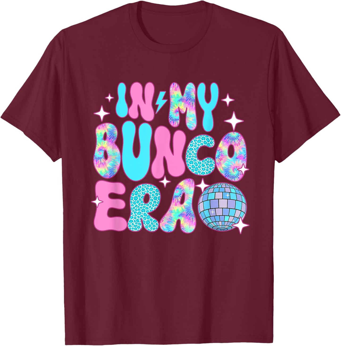 Disco In My Bunco Era T-Shirt - T-Shirt | Maroon