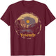 Yosemite - US National Park Vintage Men Women Kids Retro T-Shirt - T-Shirt | Maroon