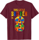 This Little Builder Is 8 Building Blocks 8th Birthday Kids T-Shirt - T-Shirt | Maroon