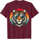 Retro Tiger in Sunglasses Men Women Kids Novelty Funny Tiger T-Shirt - T-Shirt | Maroon