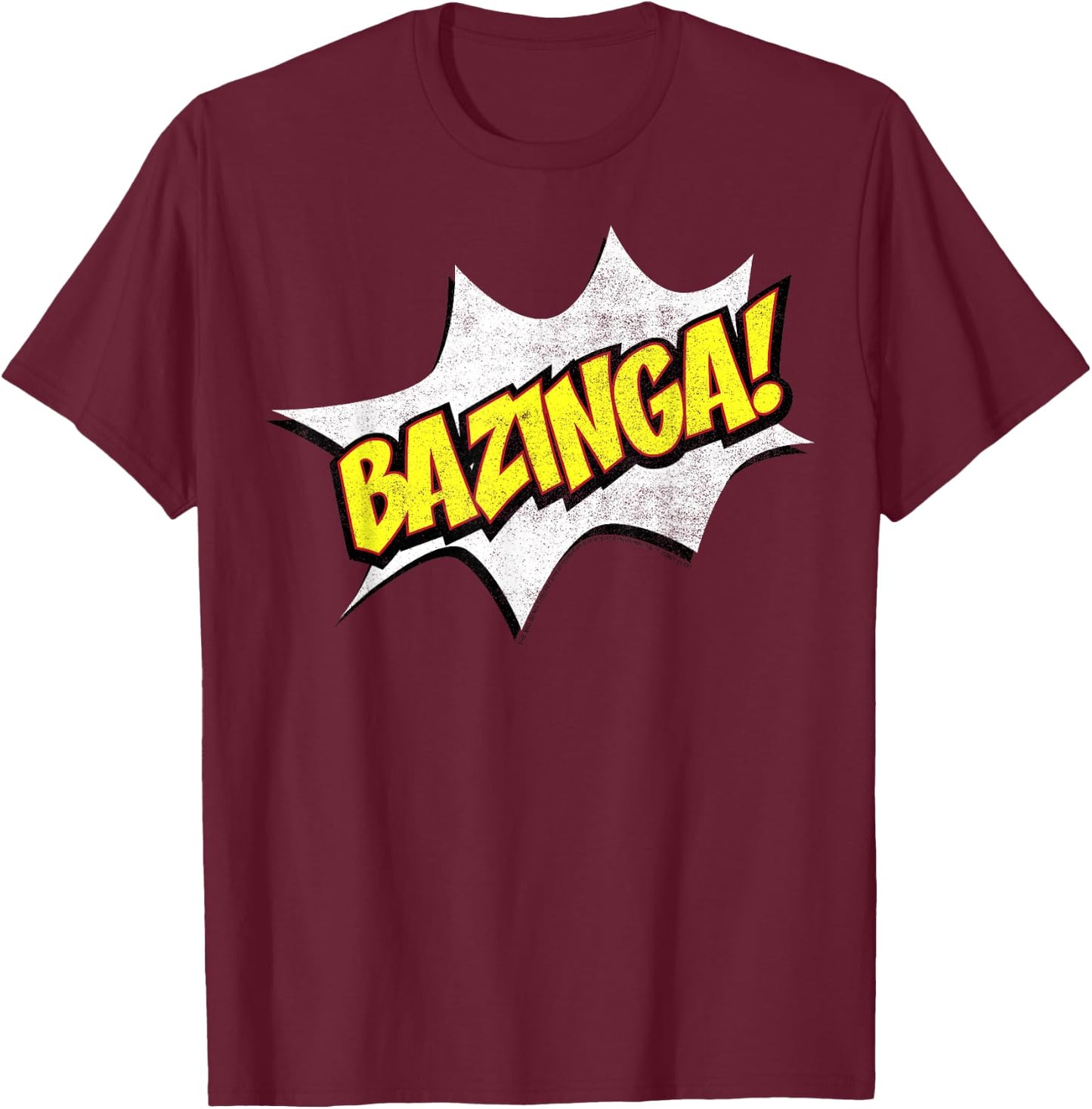 The Big Bang Theory Bazinga T-Shirt - T-Shirt | Maroon