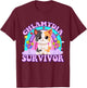 Chlamydia Survivor Funny Cat Sarcastic Y2K Inappropriate T-Shirt - T-Shirt | Maroon