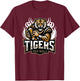 Trinity Love Clothing Co. Broken Arrow Tiger Football T-Shirt - T-Shirt | Maroon