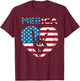 Merica Rock Sign 4th of July American Flag USA Men Women T-Shirt - T-Shirt | Maroon