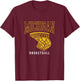 Kids University of Michigan Wolverines U of M Basketball Hoop T-Shirt - T-Shirt | Maroon