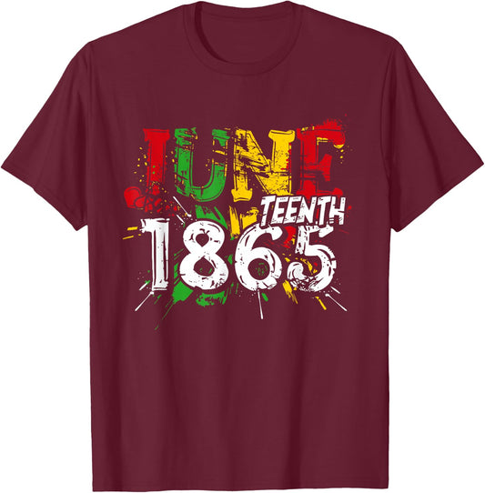 Black Freedom Juneteenth 1865 Black Pride Women, Men, Kids T-Shirt - T-Shirt | Maroon