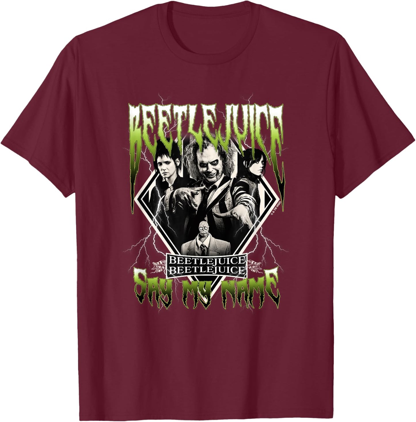 Beetlejuice Group Band T-Shirt - T-Shirt | Maroon