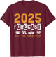 Funny New Dad Mom 2025 Forecast Pregnancy Announce Baby T-Shirt - T-Shirt | Maroon