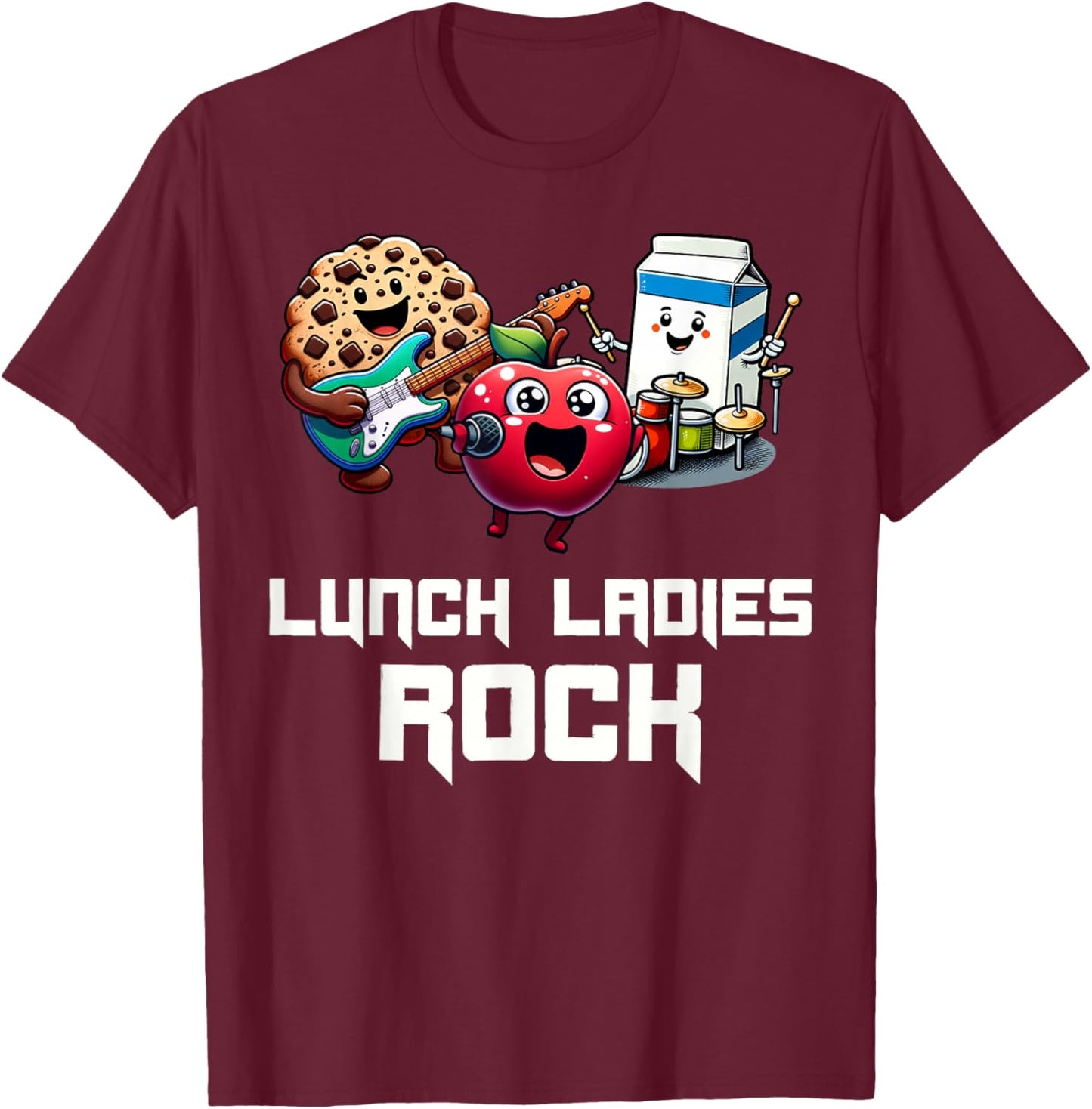 Funny Lunch Lady School Aide Appreciation Graphic T-Shirt - T-Shirt | Maroon
