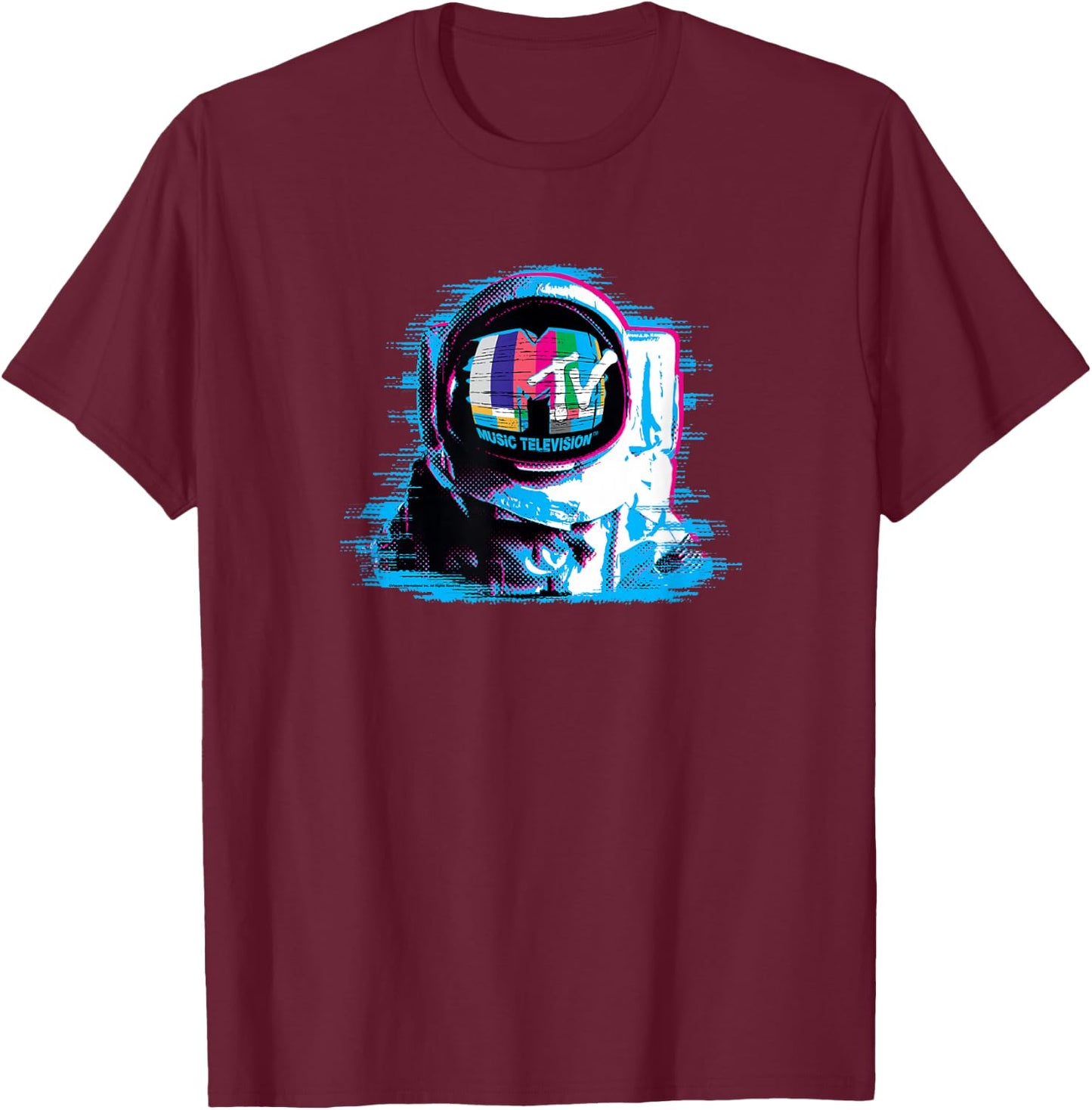 MTV - Astronaut Logo T-Shirt - T-Shirt | Maroon