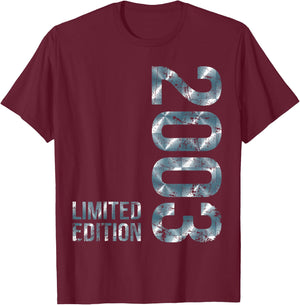 21th Birthday Gifts Men Women 21 Years Old Vintage 2003 T-Shirt - T-Shirt | Maroon