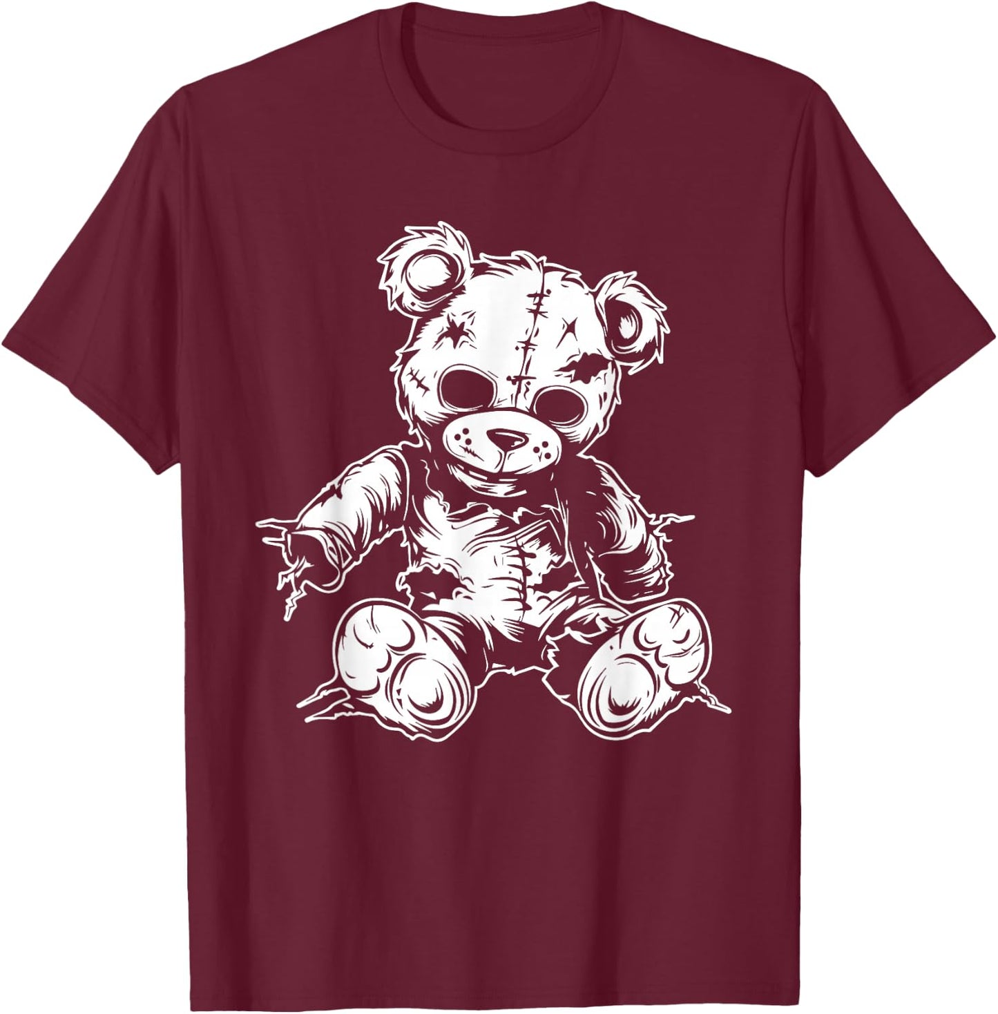 Halloween Teddy Bear T-Shirt - T-Shirt | Maroon