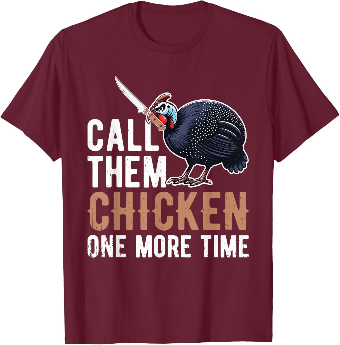Guinea Hen Guinea Fowl T-Shirt - T-Shirt | Maroon