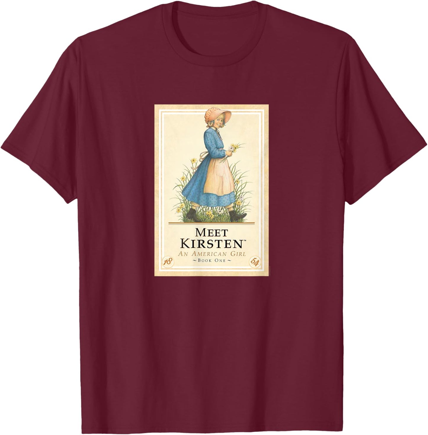 American Girl - Meet Kirsten Book Cover T-Shirt - T-Shirt | Maroon