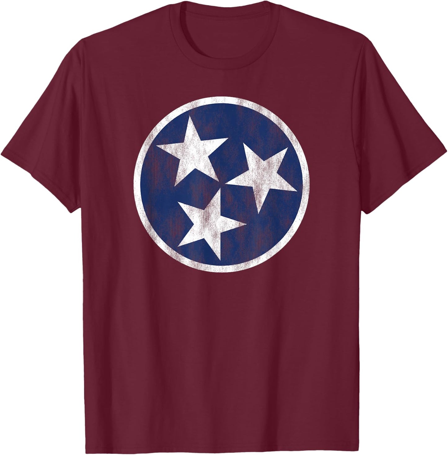 Retro Tennessee Flag Star Logo Volunteer State Nashville TN T-Shirt - T-Shirt | Maroon