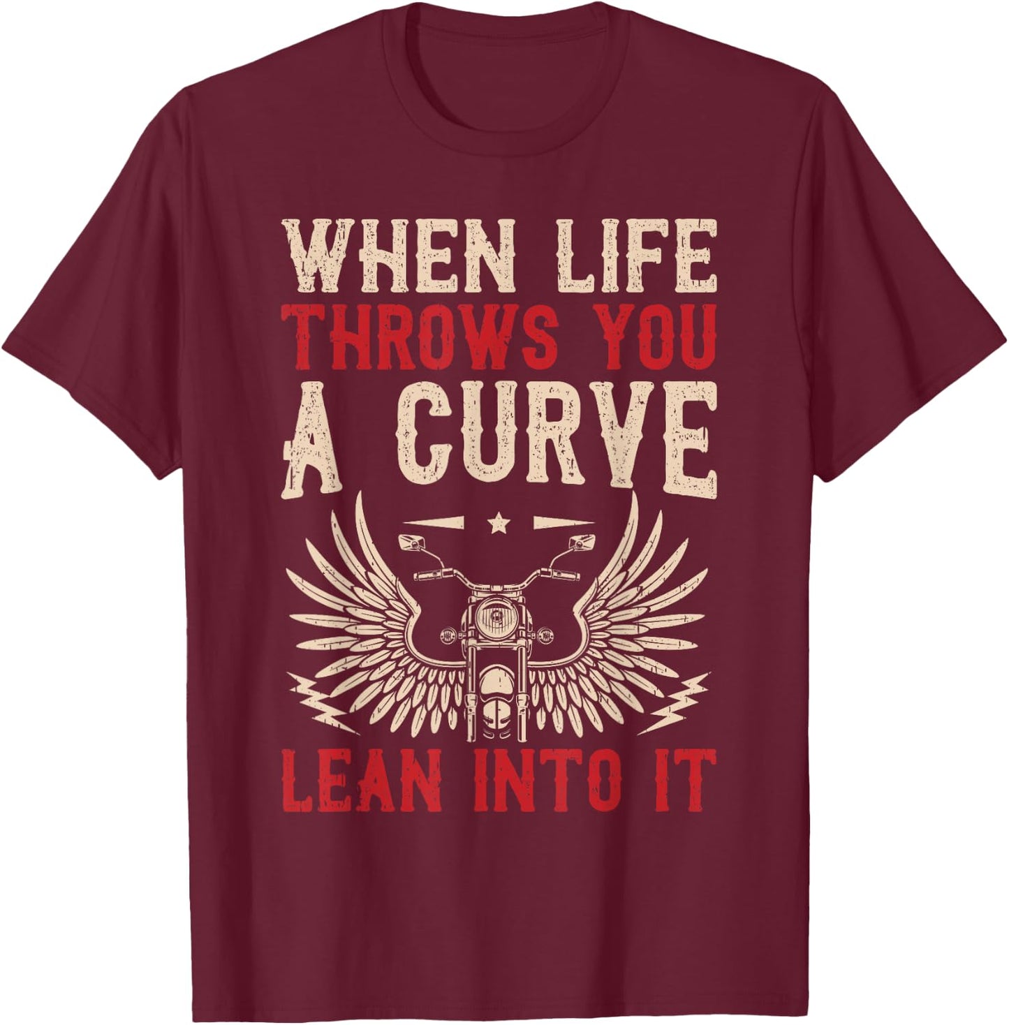 Funny Biker Art Women Motorcycle Motorbike Rider T-Shirt - T-Shirt | Maroon