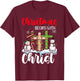 Christmas Begins With Christ Snowman Christian Cross Xmas T-Shirt - T-Shirt | Maroon