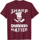 Sharp Knives Matter Chef Skull With Knives T-Shirt - T-Shirt | Maroon