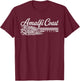 Amalfi Coast Italy Vintage Retro Travel Destination T-Shirt - T-Shirt | Maroon