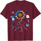 Lunch Lady 4th Of July Sunflower Proud Flag Patriotic Lover T-Shirt - T-Shirt | Maroon
