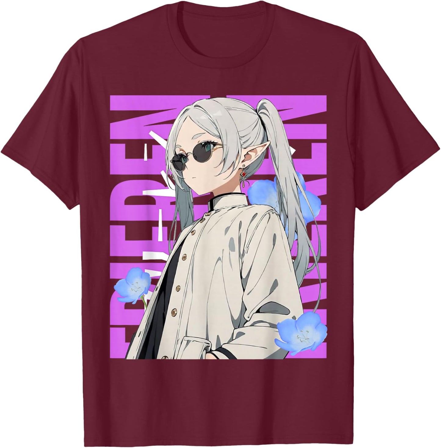 Cool graphic Chill day with frieren T-Shirt - T-Shirt | Maroon